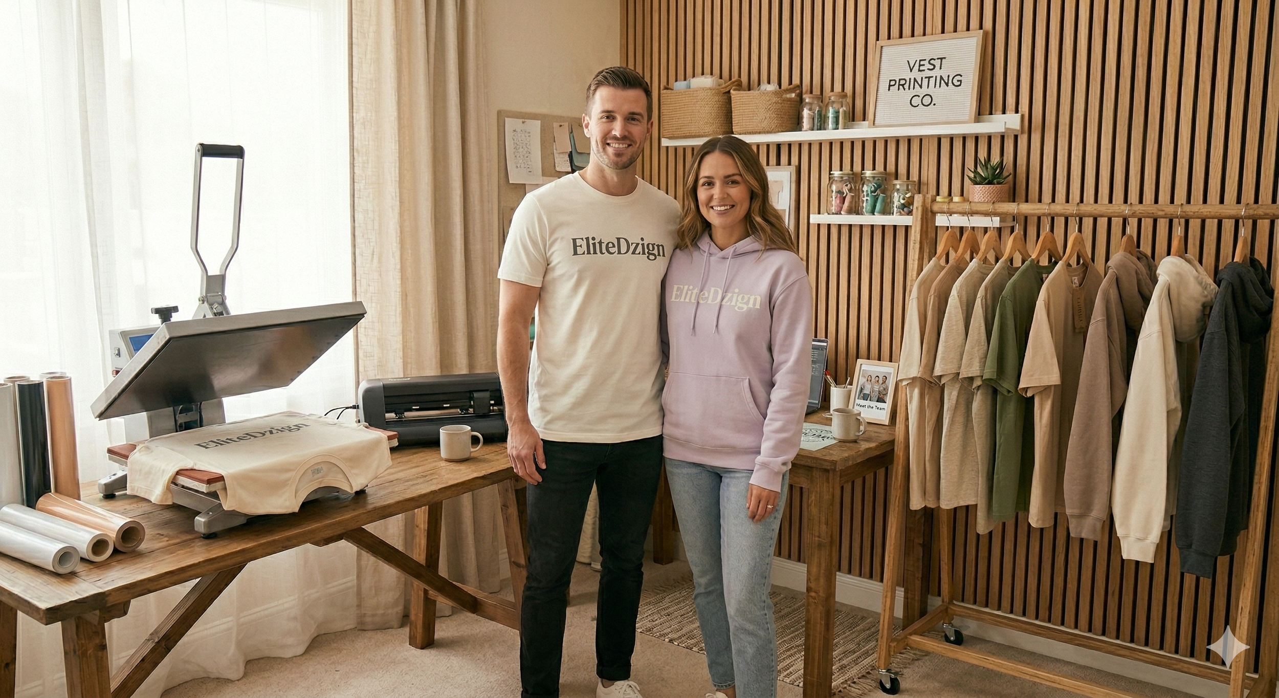 A couple wearing EliteDzign clothing