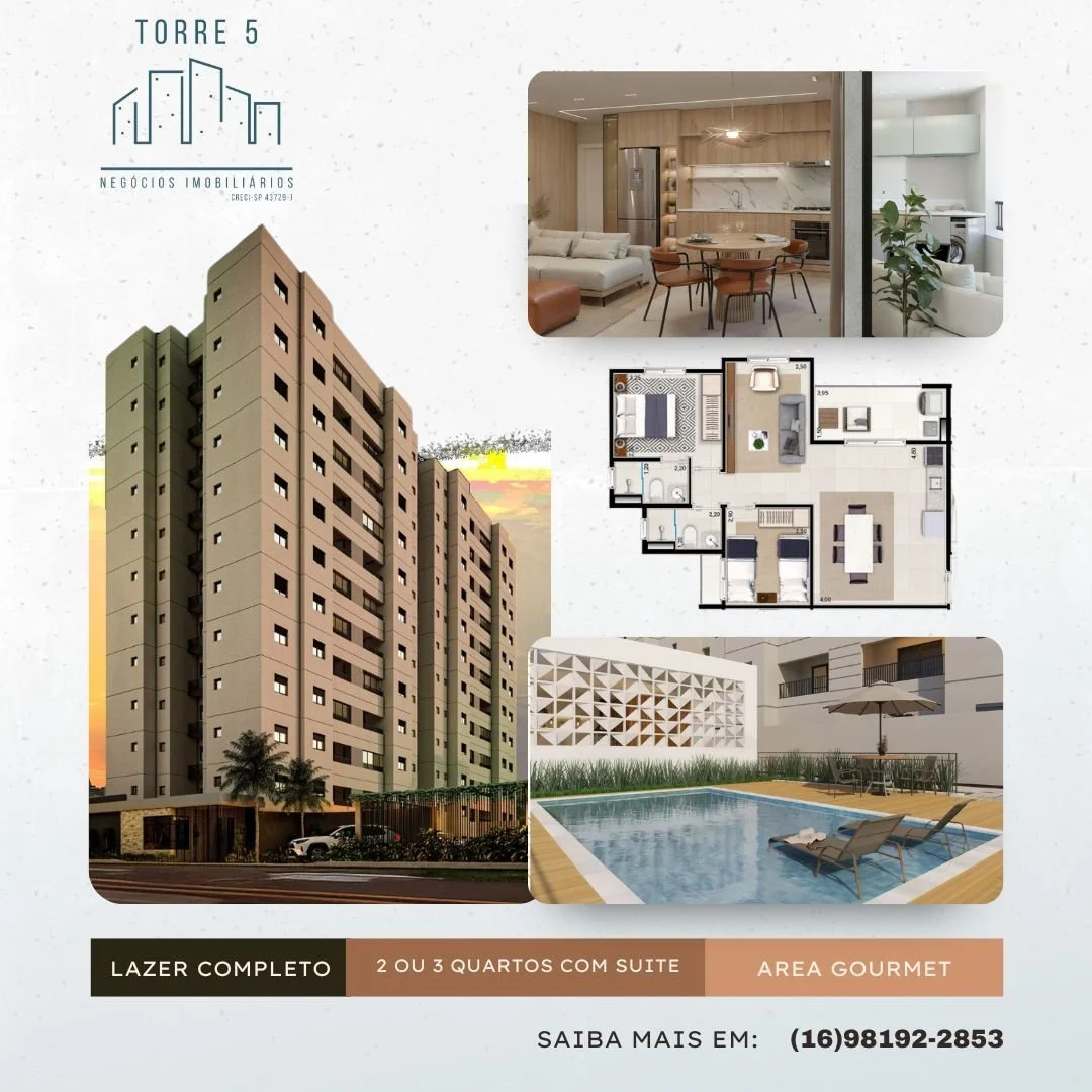 🏙 Alto potencial de valoriza&ccedil;&atilde;o!

More ou invista em uma das regi&otilde;es que mais crescem de Ribeir&atilde;o Preto!
F&aacute;cil acesso &agrave; Feira da Agrishow e ao futuro Shopping Iguatemi 🛍

✨ Apartamentos de 56m&sup2; e 68m&s