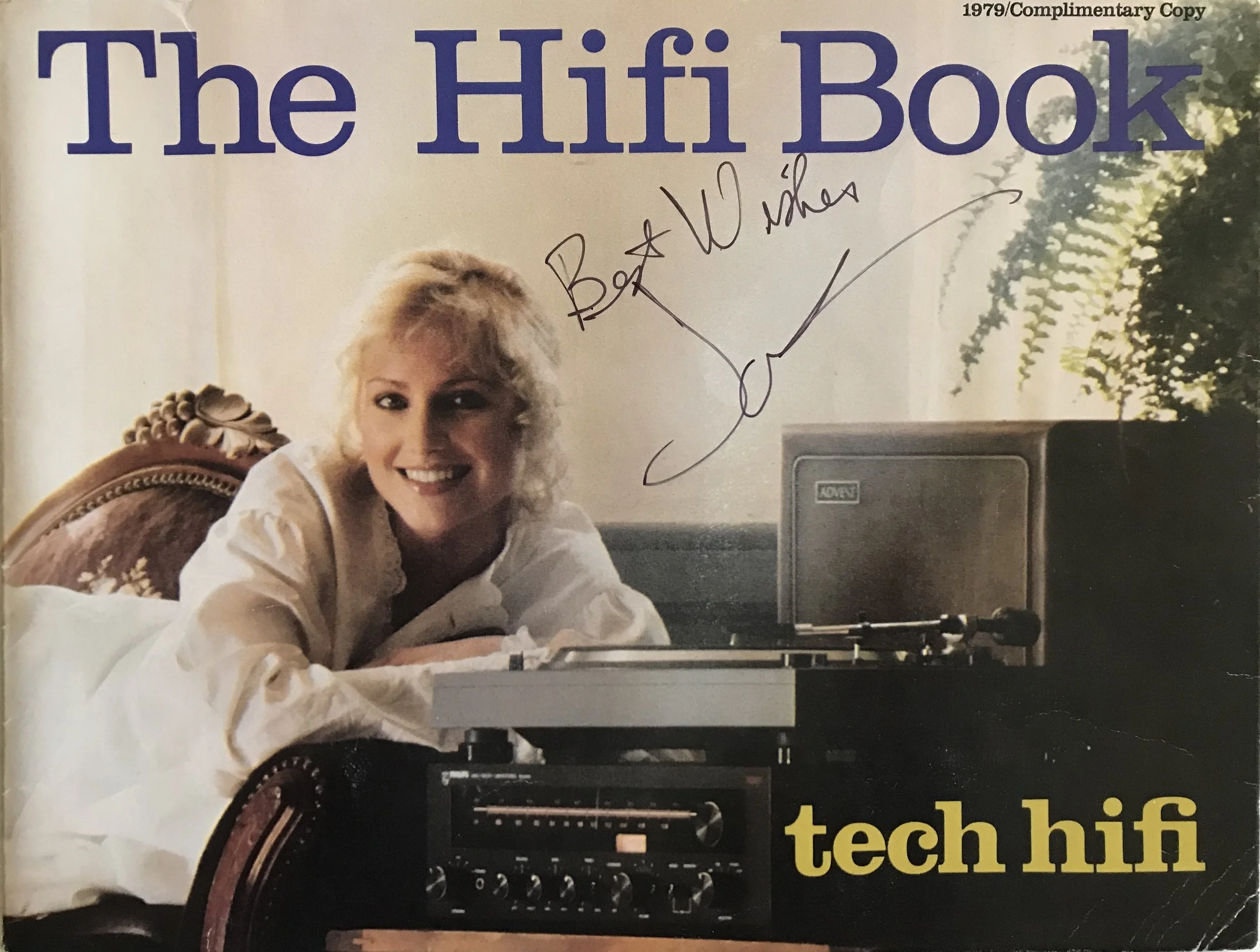 The 1979 Tech HiFi Catalog signed by  John Strohbeen, owner of Tech HiFi and  Ohm Acoustics Corporation.