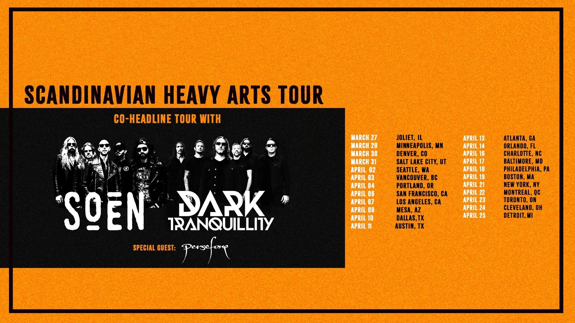 Day One of the Scandinavian Heavy Arts Tour: Soen, Dark Tranquility, and Persefone
