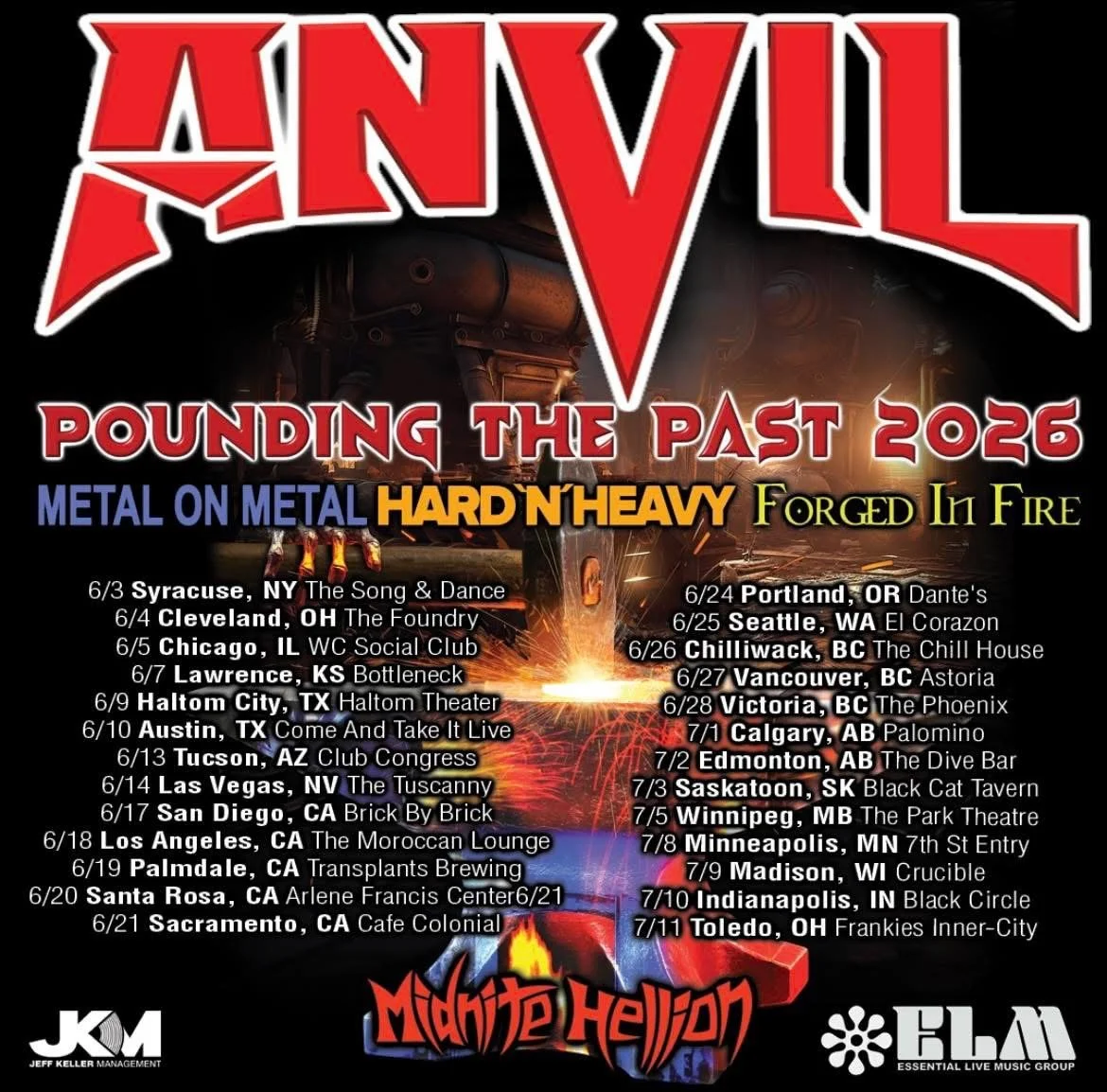 Metal Veterans Anvil Deliver a Set Packed with Classics