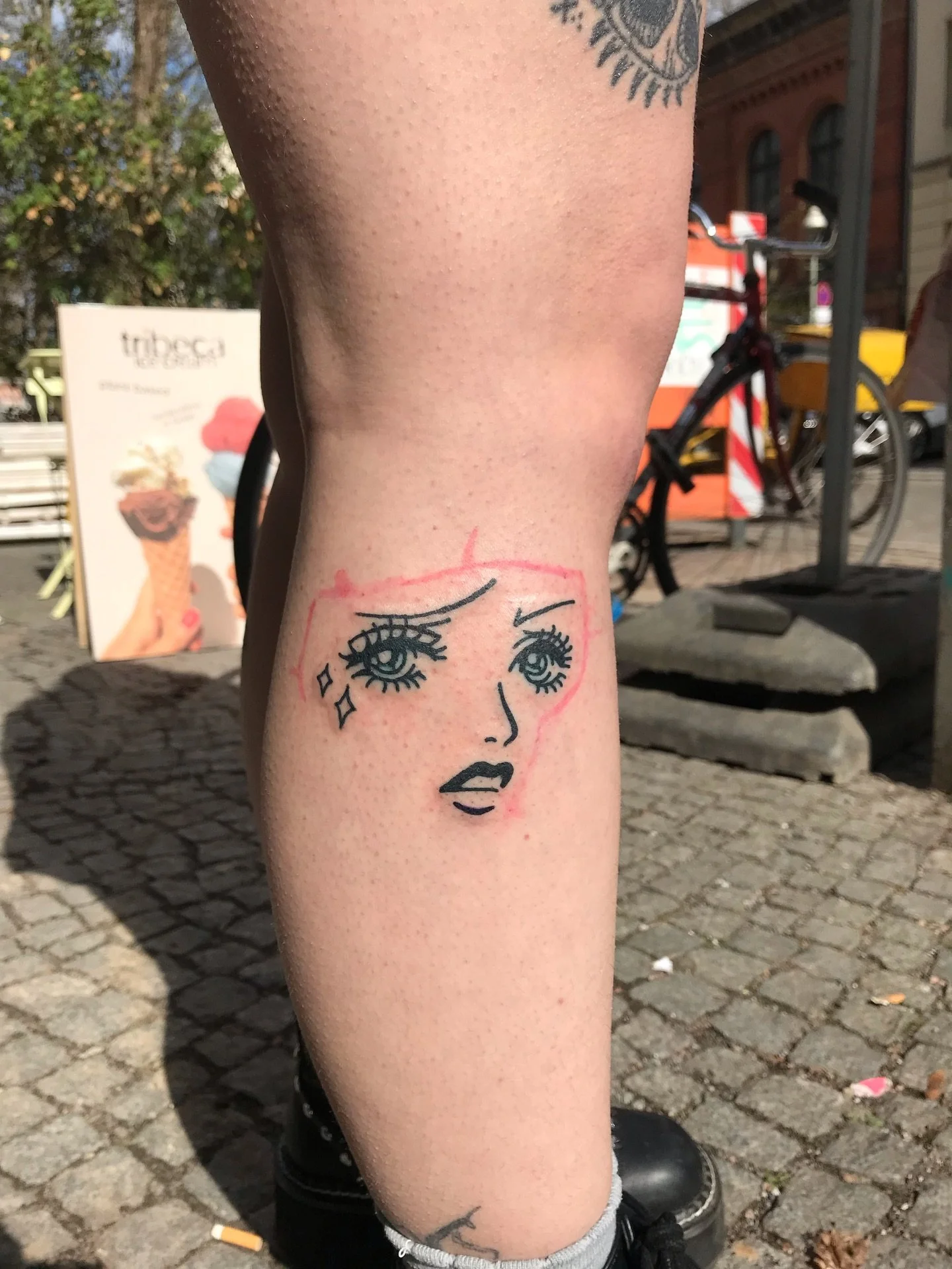 Face I did the other day on @maggie0berg 💫
Thank you Maggie its always fun to tattoo a girlie!
I think I ate with this one 💅

From my flash, book yours now
Done at @hanabusaelectrictattoo 
.
.
.
.
.
.
.
.
#tattoo #animetattoo #girltattoo #berlin #b