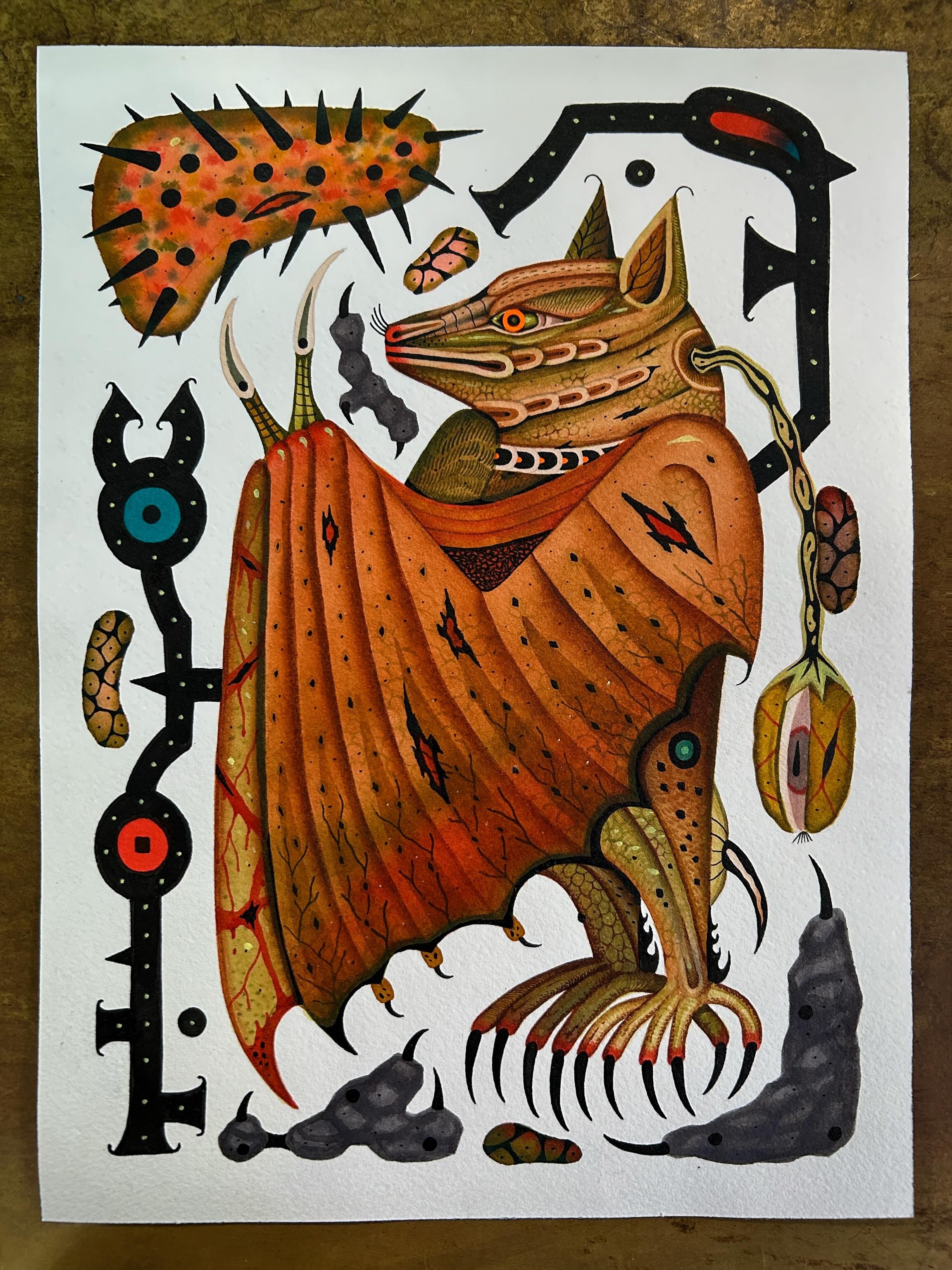 Mixed media on arches, probably the last one in smaller format i plan to do for this period, time to move on to larger  size paintings. 

📩 Berlin/Amsterdam in May 📩

#berlintattoo #amsterdamtattoo #alekleaf