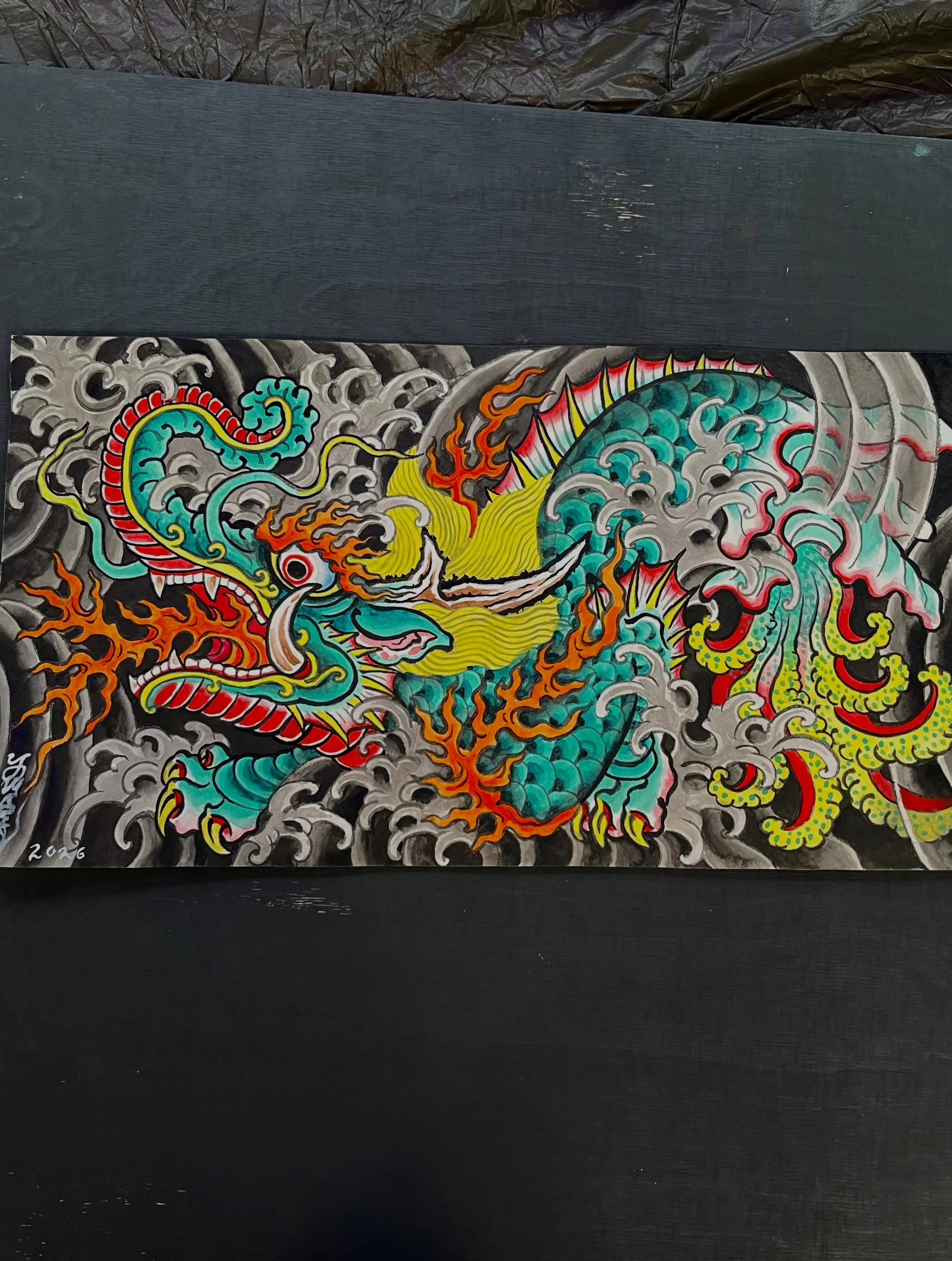 New painting finished, for tattoo or your wall! Thesis a Tibetan makara.
DM FOR PRICE! Would look great on ribs or a thigh.
🐘 🔥 🐊 🔥 🐠 🦚