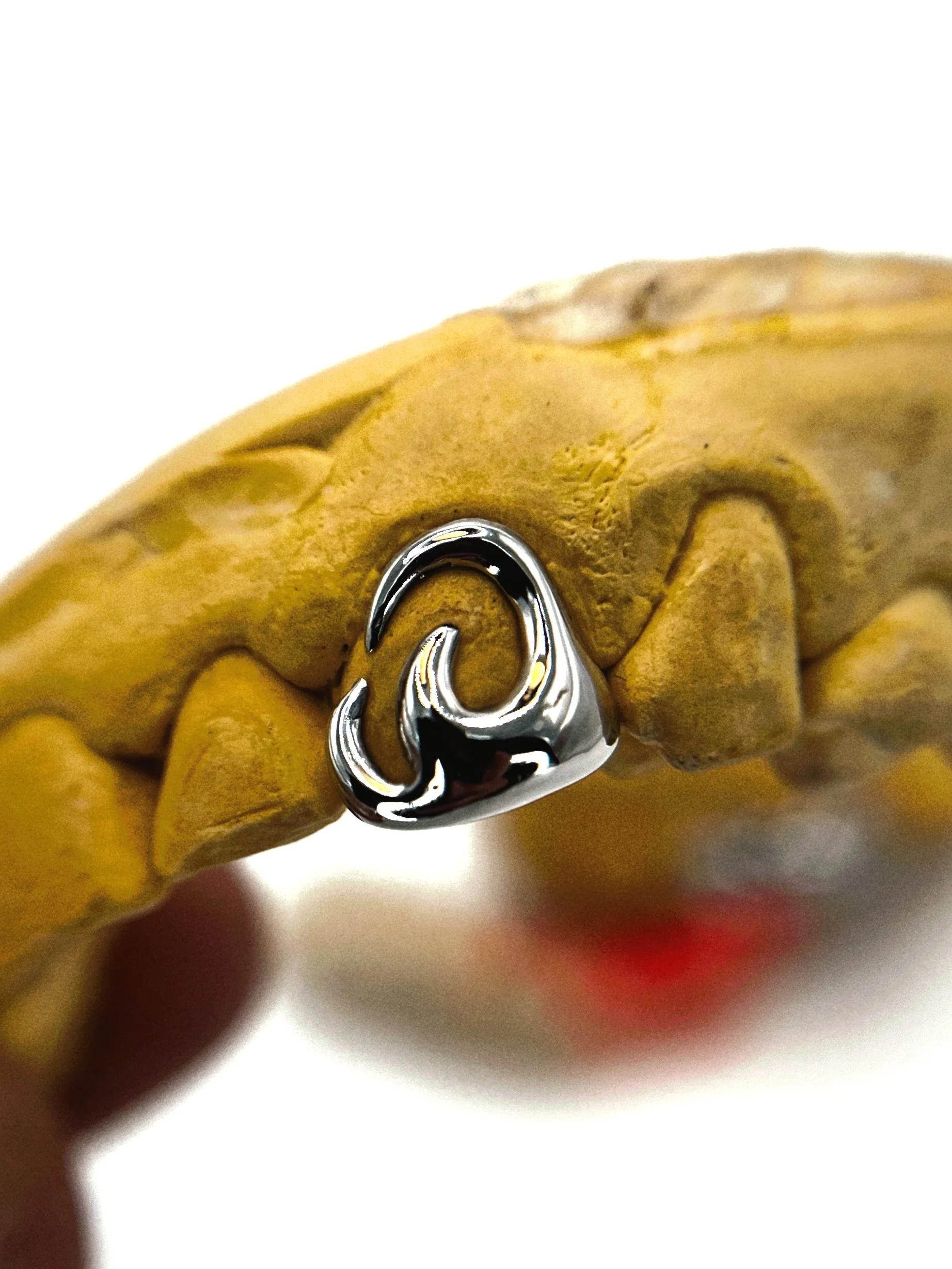 Display of custom-made grillz.