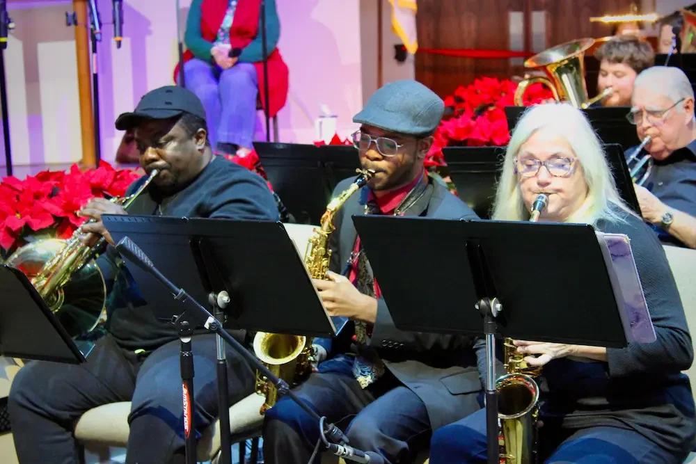 Worship ministry orchestra of FBC Ponchatoula leading worship on a Sunday morning