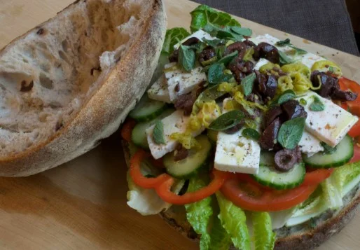 Greek Salad Sandwich
