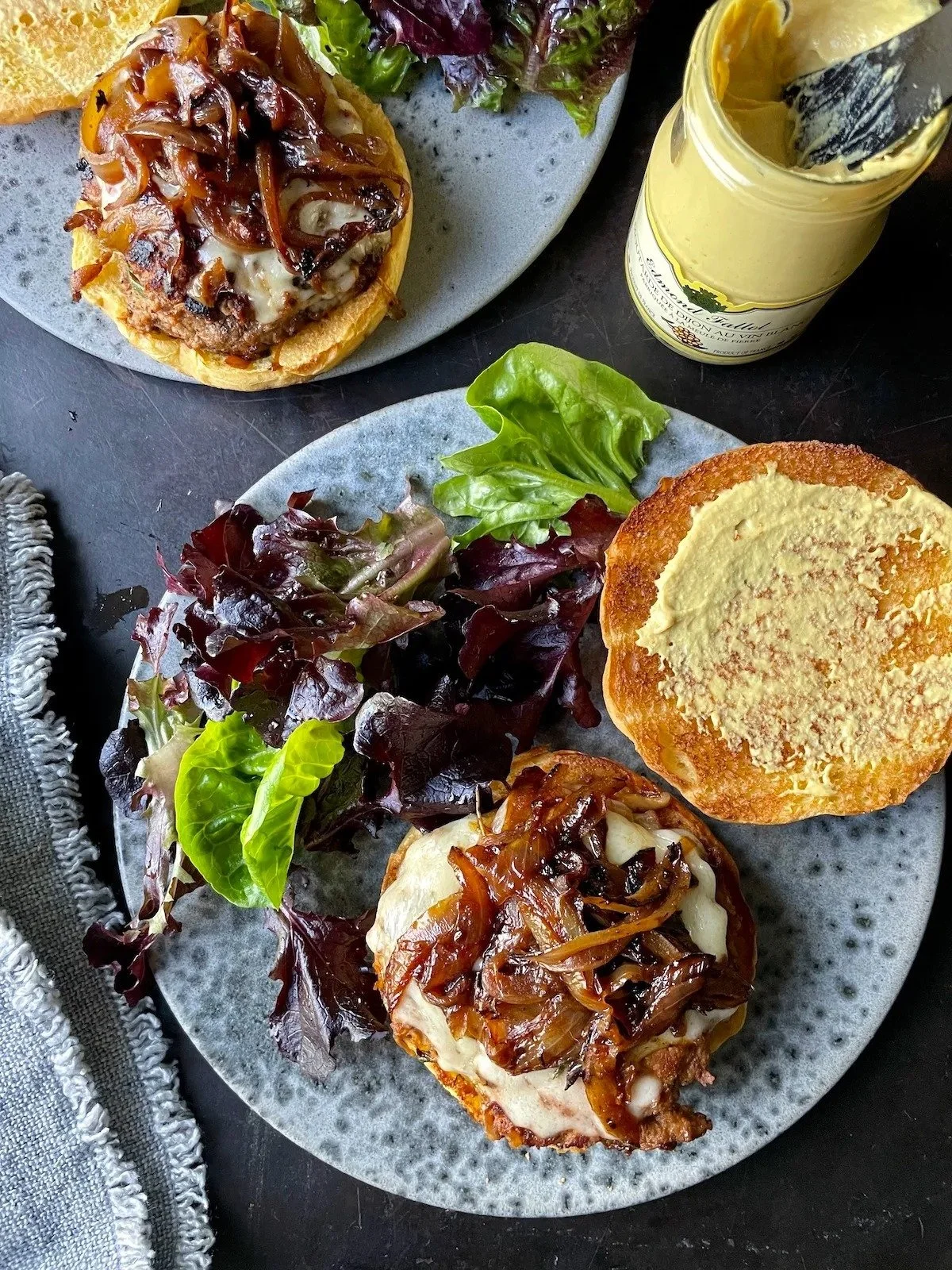 French Onion Turkey Burgers