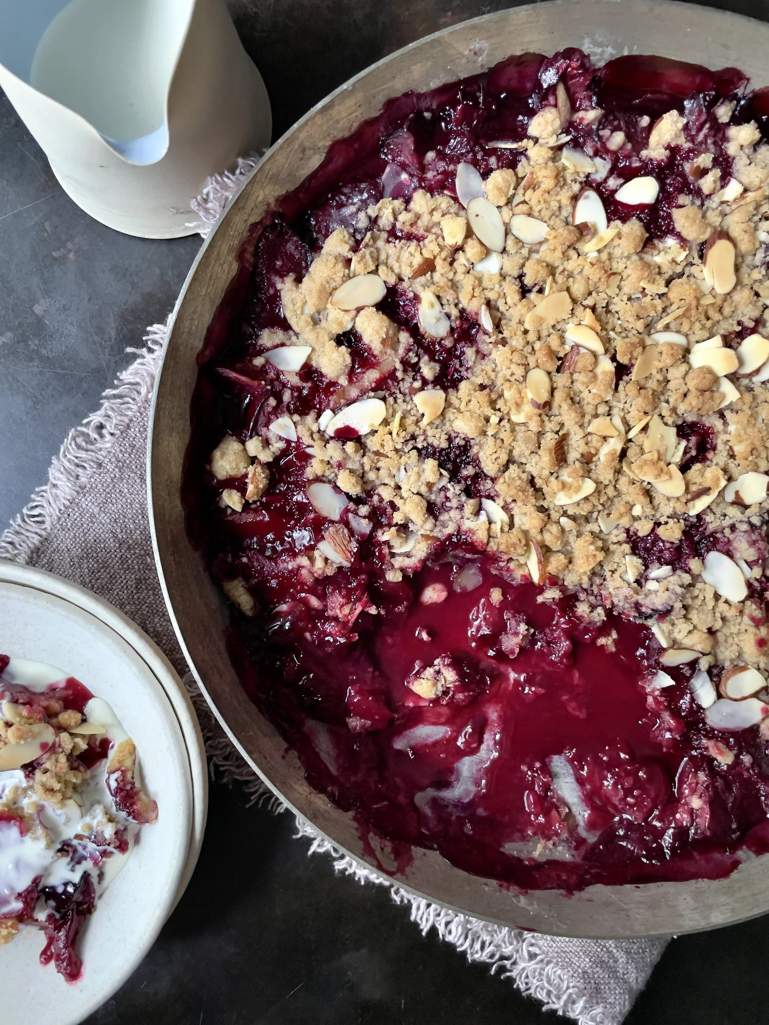 Spiced Plum Crumble