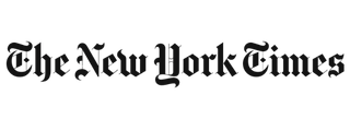 The logo of The New York Times in black and white.