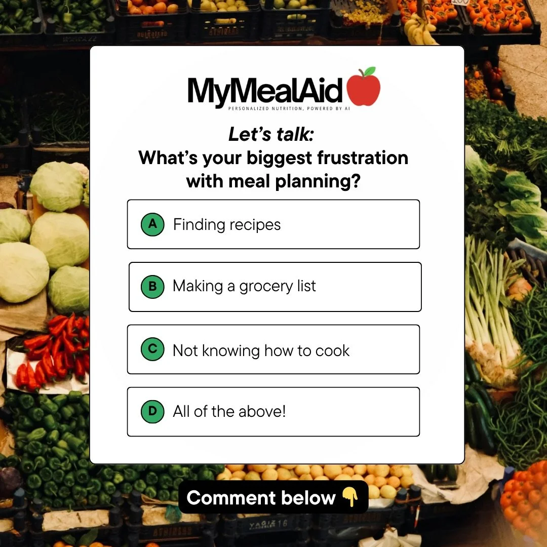 Let&rsquo;s talk 👀

What&rsquo;s your biggest frustration when trying to plan meals for the week?

Comment your answer below: A, B, C, or D 👇

We&rsquo;re using your feedback to better understand what real people actually need when it comes to maki