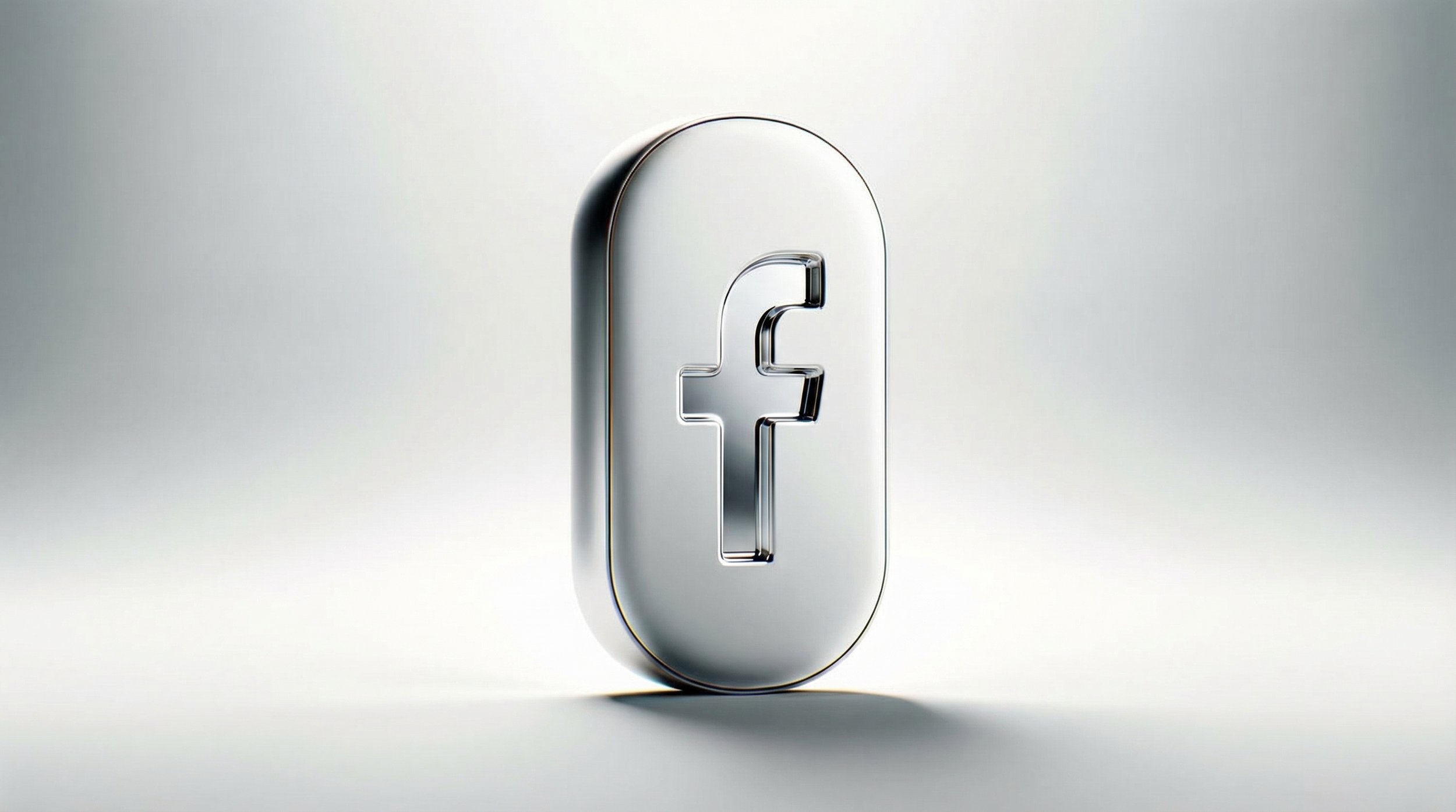 Estructura metálica en forma de pila con logo de Facebook en el centro.