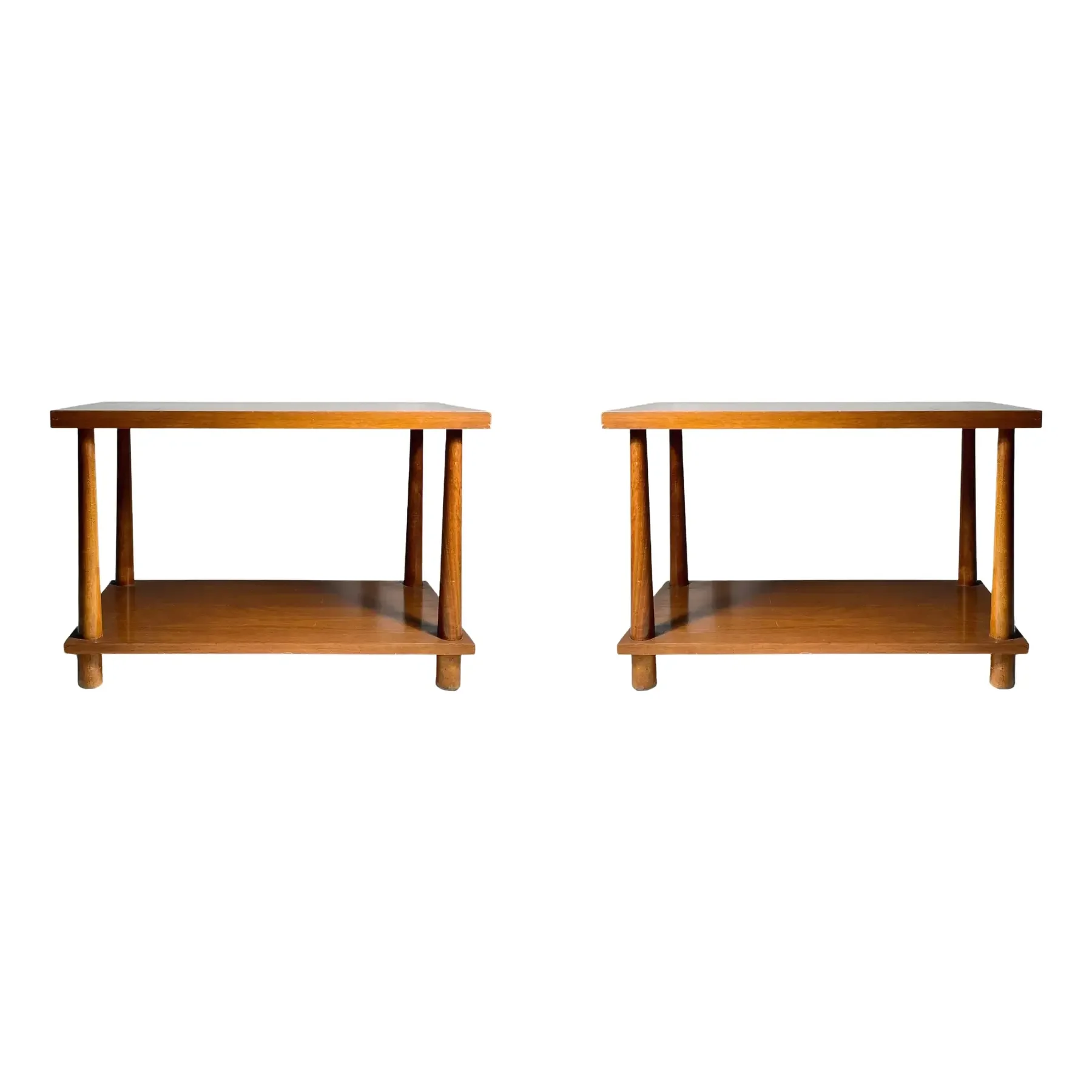 Set of 2 / T.H. ROBSJOHN-GIBBINGS / Model no. 1643 for Widdicomb Furniture / RECTANGLE END TABLES