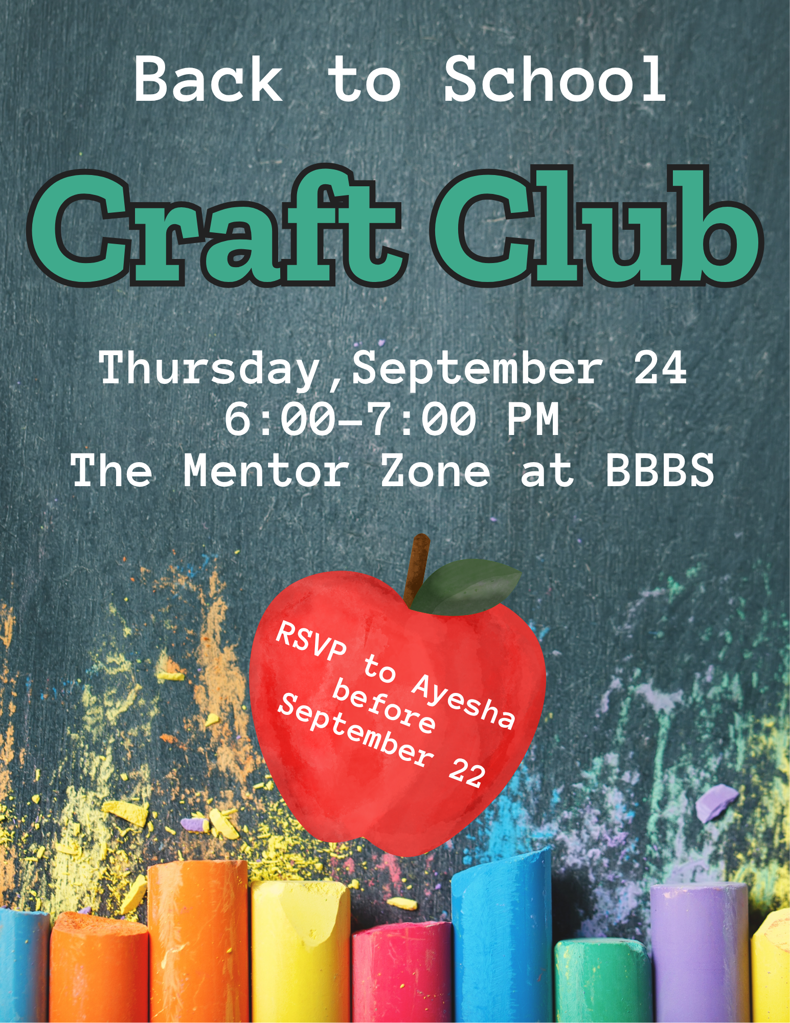 Back-To-School Themed Craft Club
