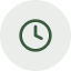 Solid green background with a circular cutout.