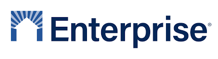 Enterprise logo with a blue keyhole icon and the word 'Enterprise' in blue text