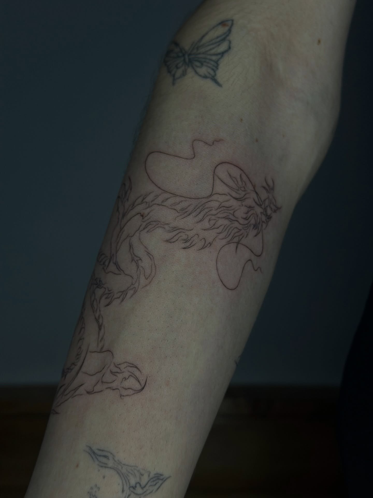 dragon in a tribal-inspired style &mdash; blending classic tribal flow with abstract cyber sigilism elements.
Sharp movement, bold energy, and a design that feels both ancient and modern at the same time.

We created this piece by merging both styles