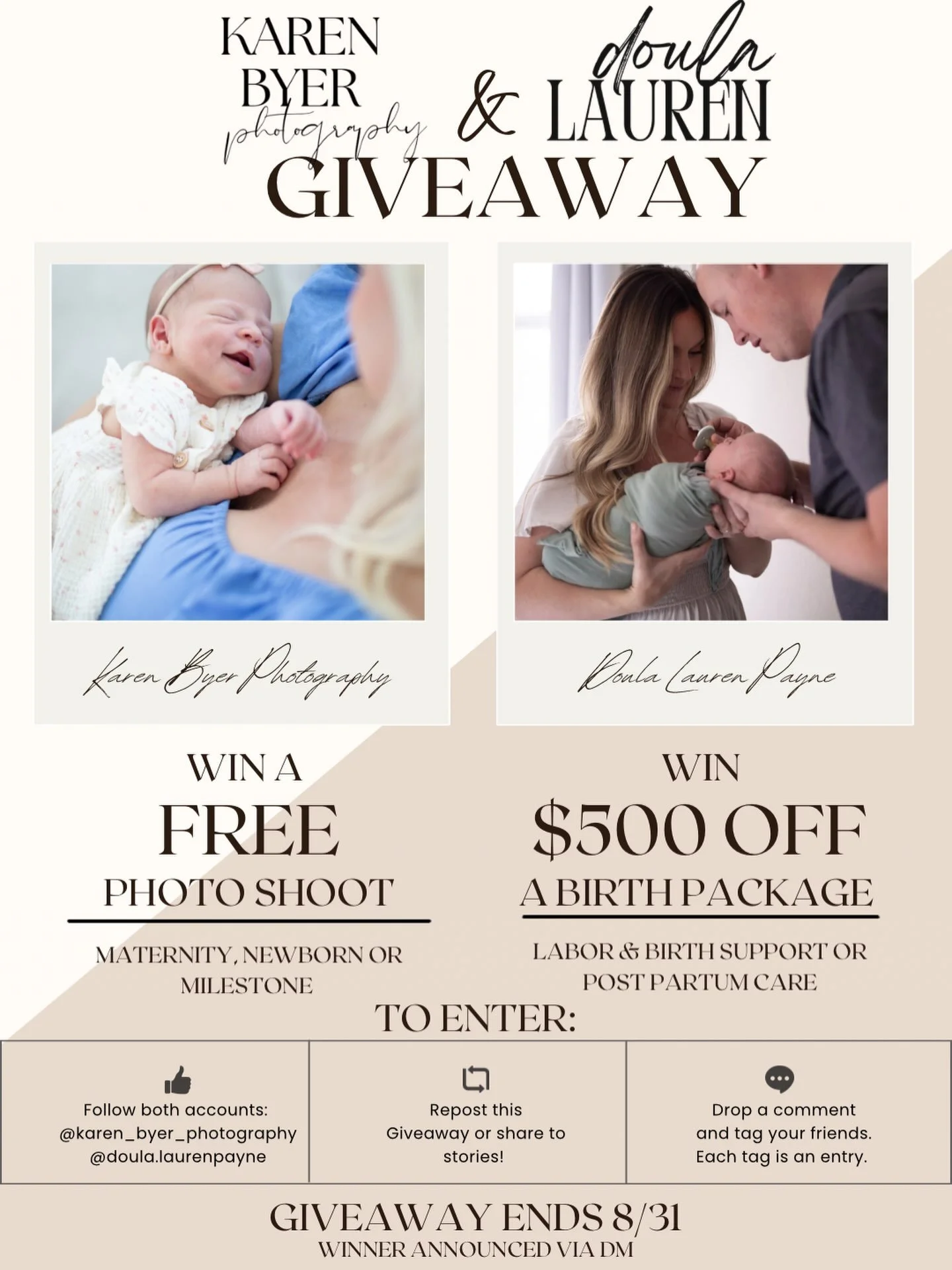 ✨Giveaway✨

What&rsquo;s better than having the sweetest season of your life beautifully documented &amp; being surrounded by intentional support along the way?!!

We&rsquo;re making this giveaway extra special because motherhood deserves to be celeb