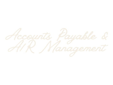 Logo with the text 'Accounting Payroll & HR Management' in a cursive font on a black background.