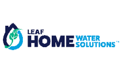 Logo for LABR Home Water Solutions featuring a water drop and house icon.