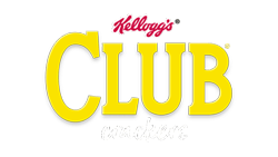 Kellogg's Club Crackers logo with yellow and white text on a black background.