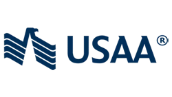 USAA logo with text and emblem
