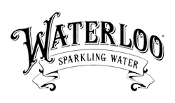 Waterloo Sparkling Water logo in black and white
