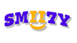 The word 'SMILZ' with the letter 'I' replaced by a smiley face, in colorful 3D text.