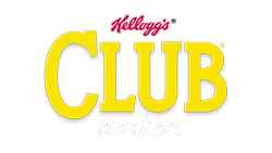 Kellogg's Club Crackers logo with yellow and white text on a black background