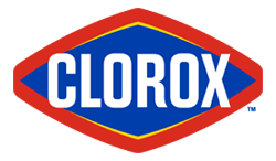 Clorox logo in red, white, and blue colors.
