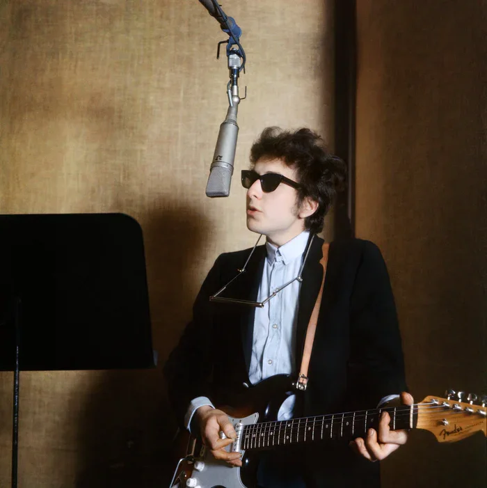 Bob Dylan, Recording 'Bringing It All Back Home' at Columbia Records Studio, NYC, 1965