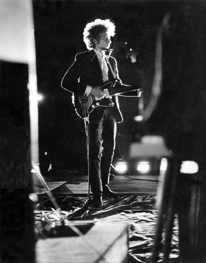 Bob Dylan, Backlit On Stage at Forest Hills Stadium, NYC, 1965