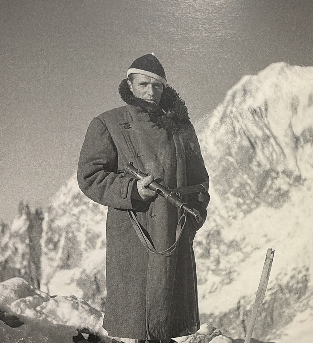 Émile Allais at the Torino Hut in 1944