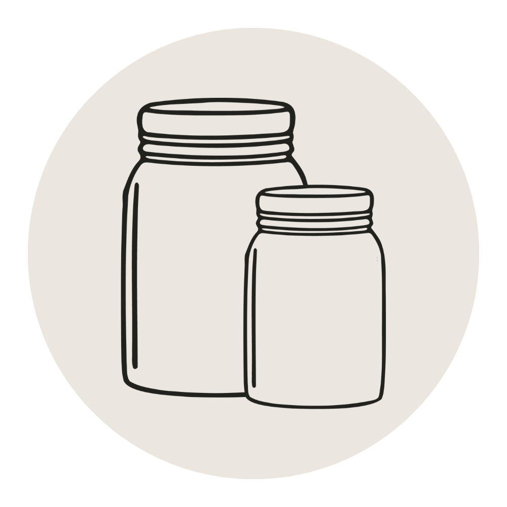 The Arranged Home Brand Icon - Canisters in Beige Circle