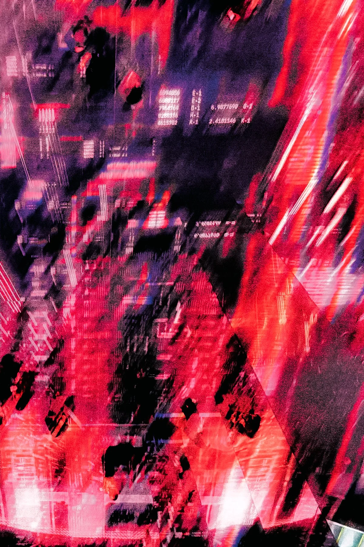 the red stain - 4x6, mixed media