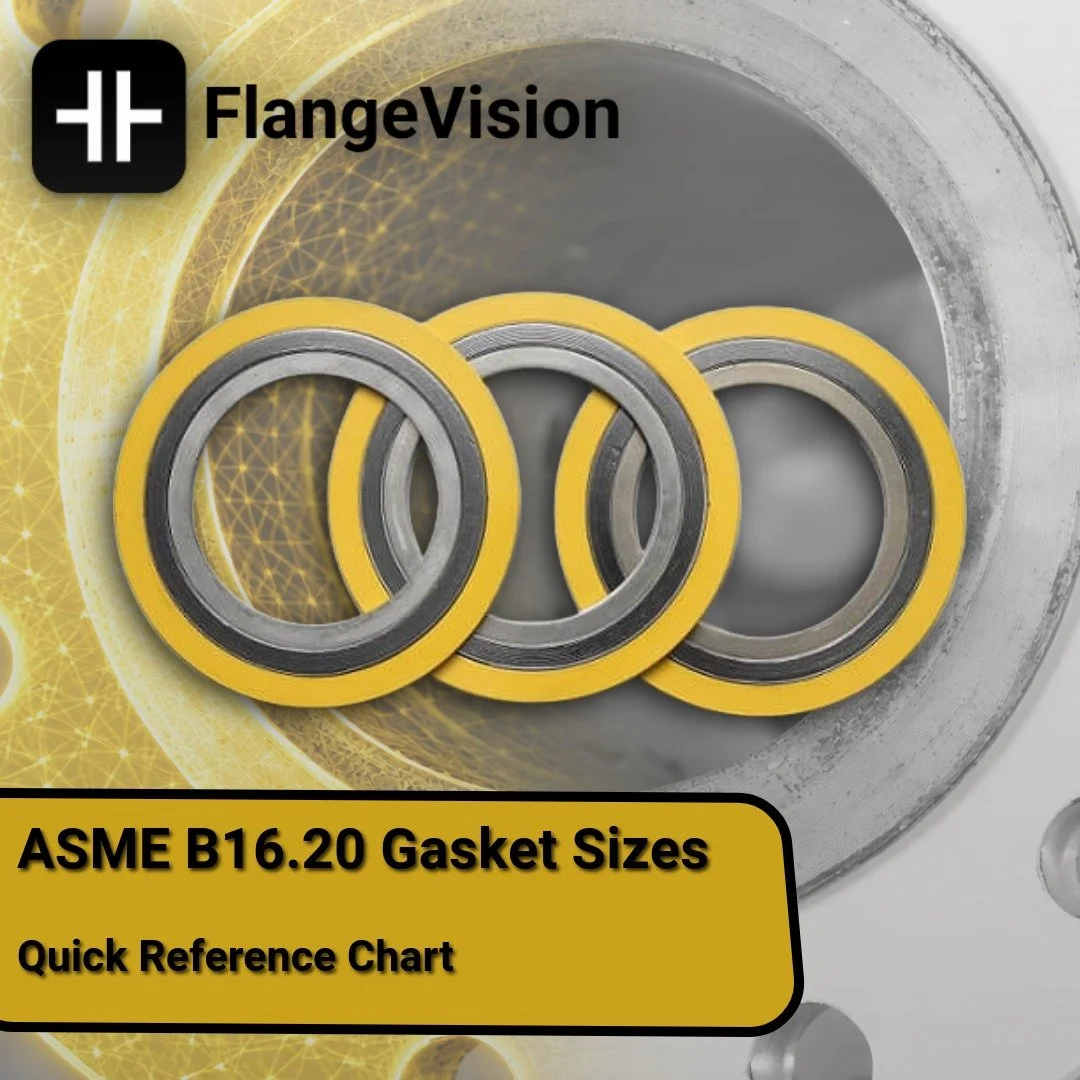 ASME B16.20 Gasket Sizes — Quick Reference Chart&nbsp;