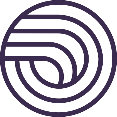 A black and purple labyrinth-style maze with thick lines forming a circular pattern.