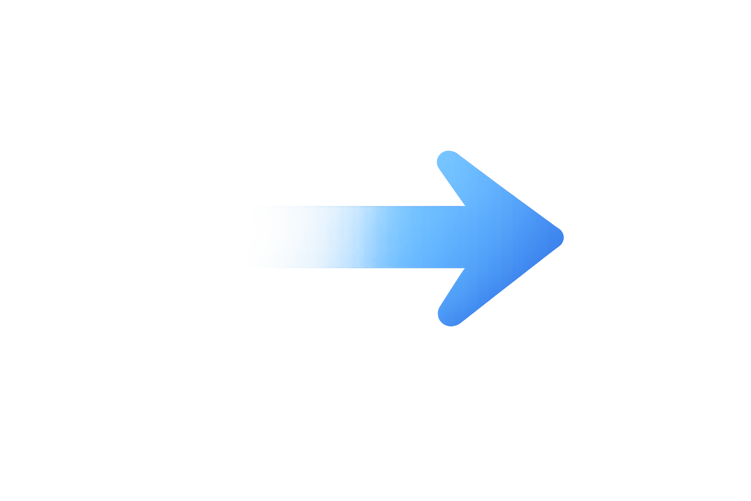 A blue arrow pointing to the right outdoors, with a red and blue object and building behind it.