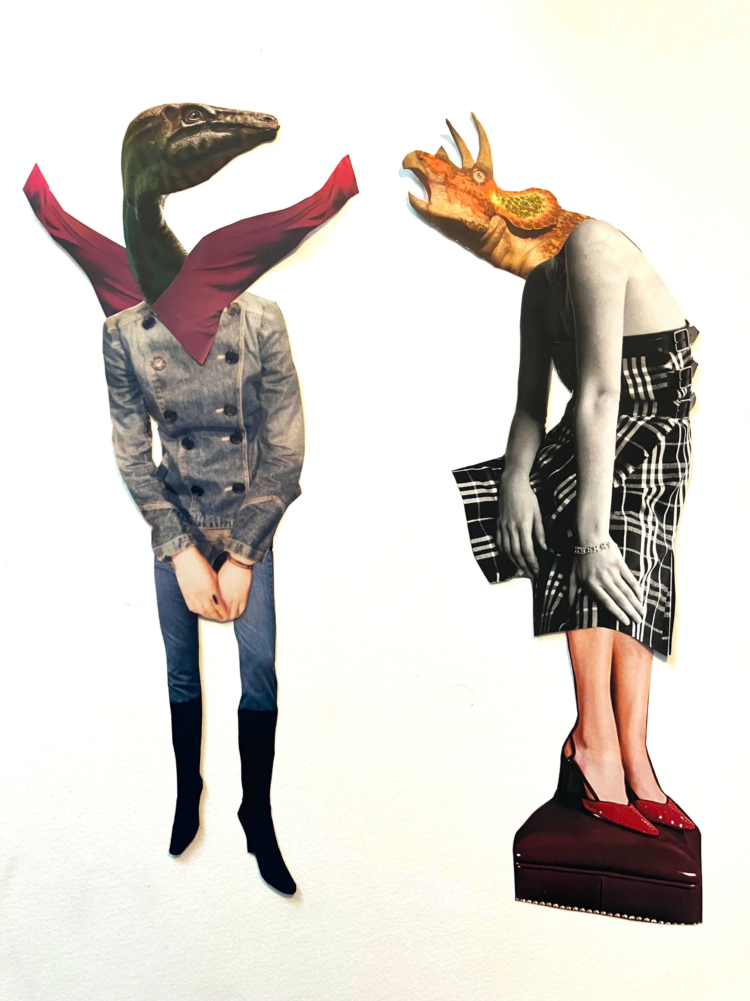 One of a series of dinosaur collages. More to come!