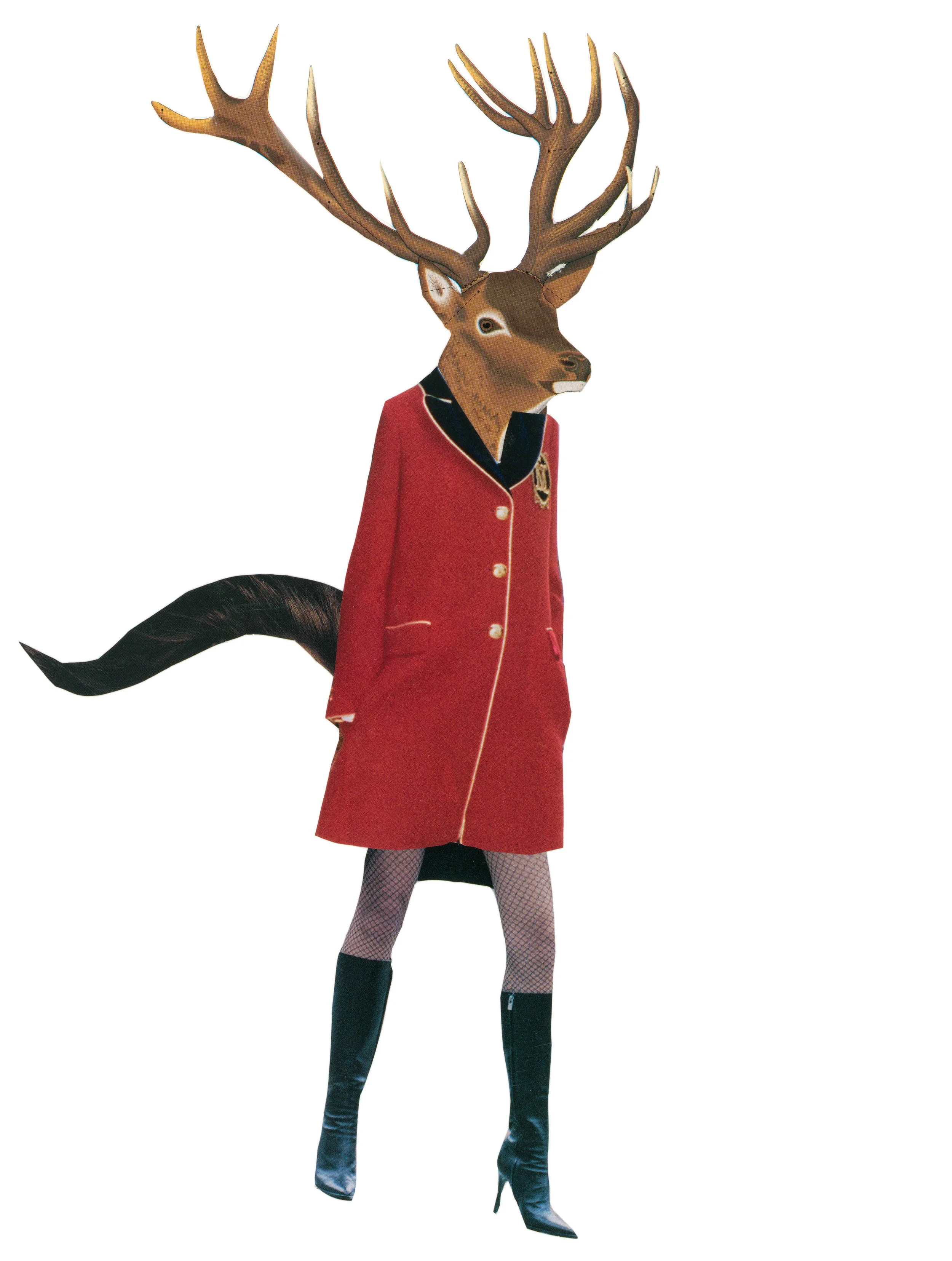 The red coat was a gift from her aunt.