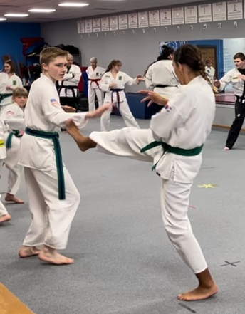 Soft sparring - no contact except in gentle blocking.