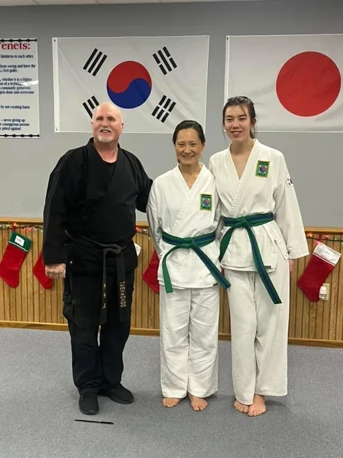 Dojang family group at a test