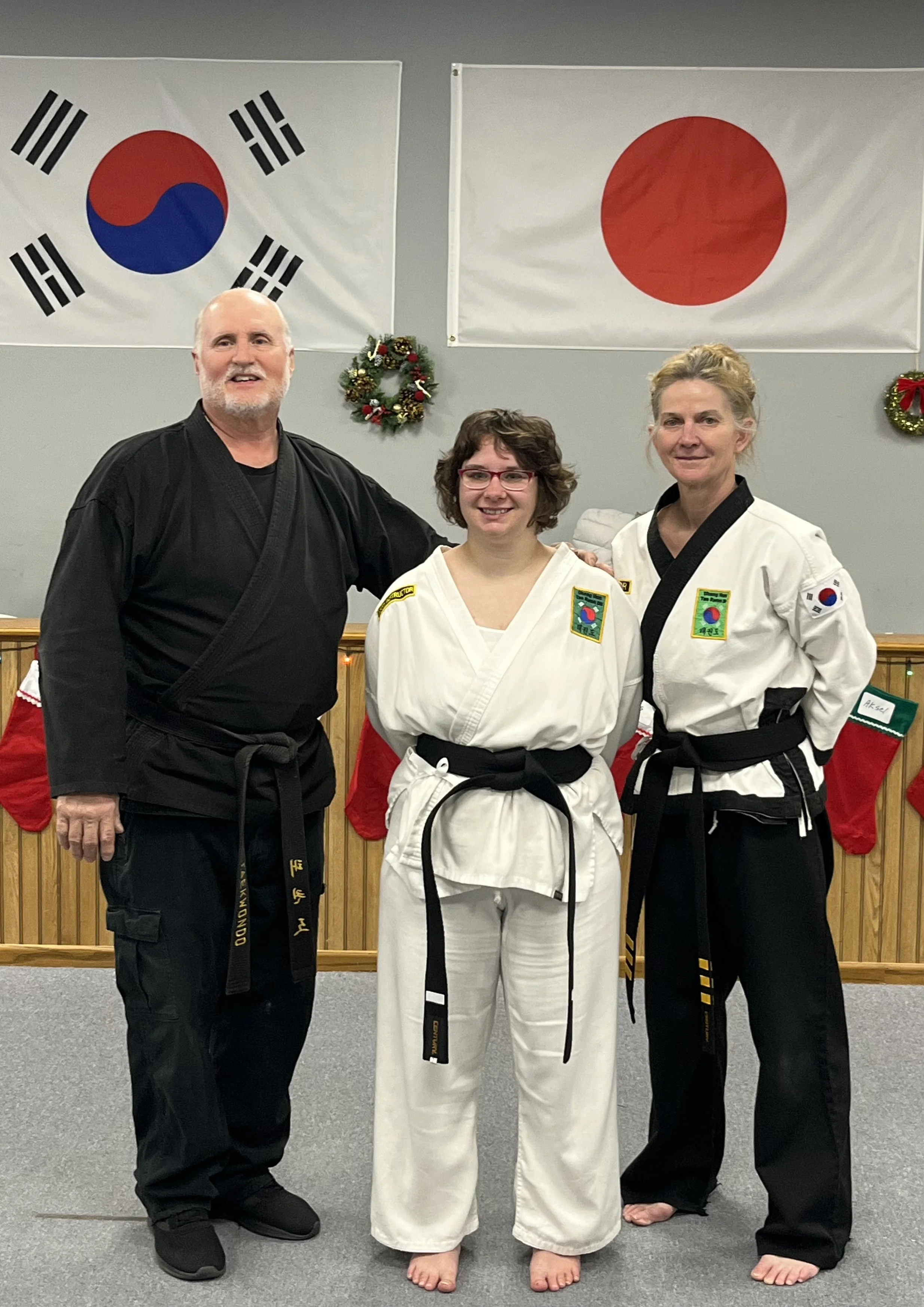student awarded black belt