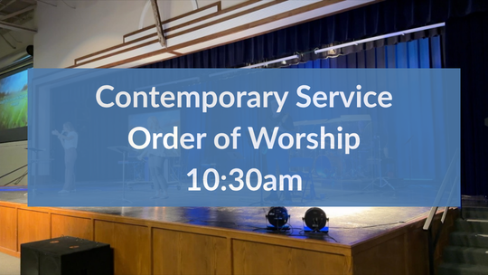 Contemporary Service | Order of Worship | September 6th, 2026