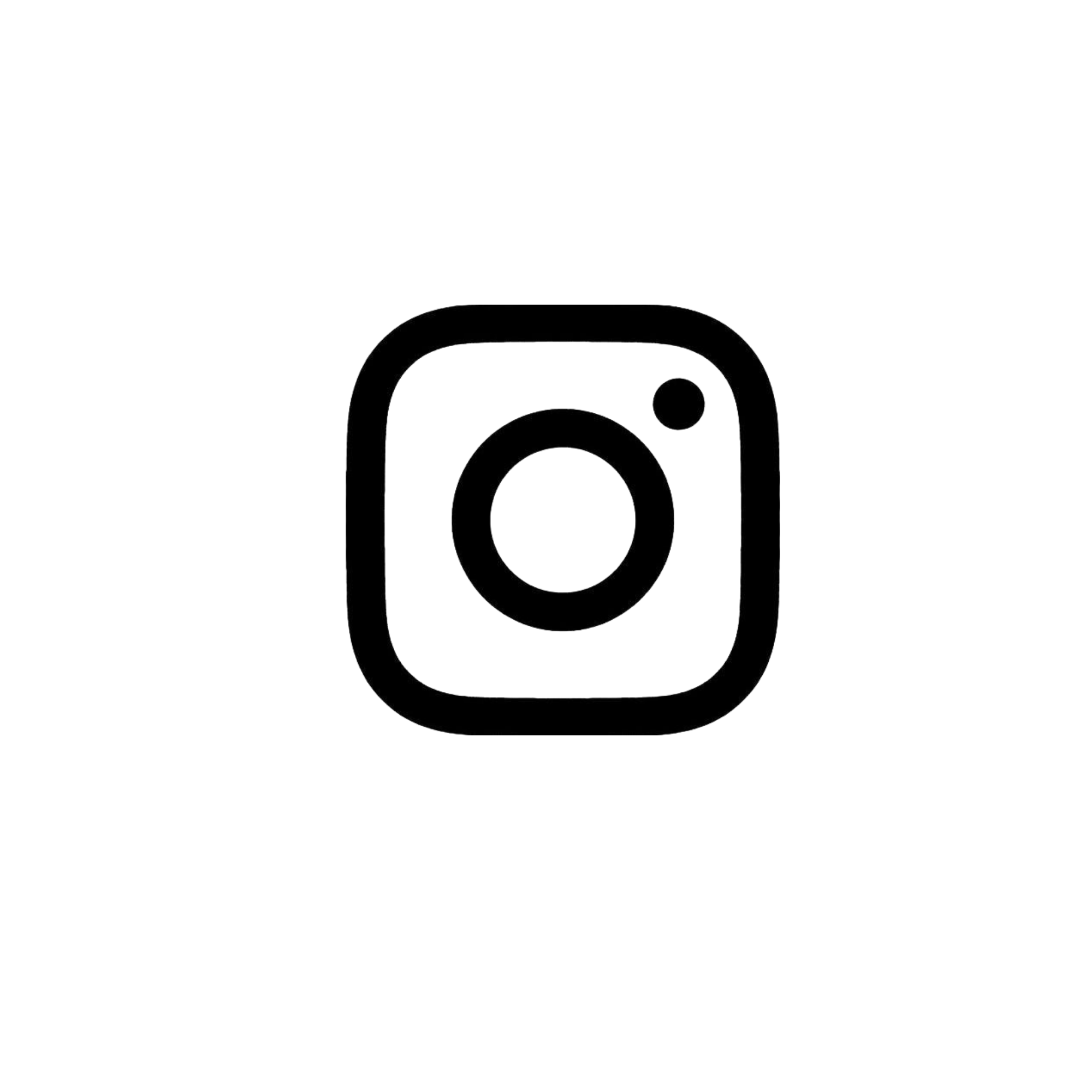 Black and white icon of a camera with a rounded square shape and a small circle in the top right corner.