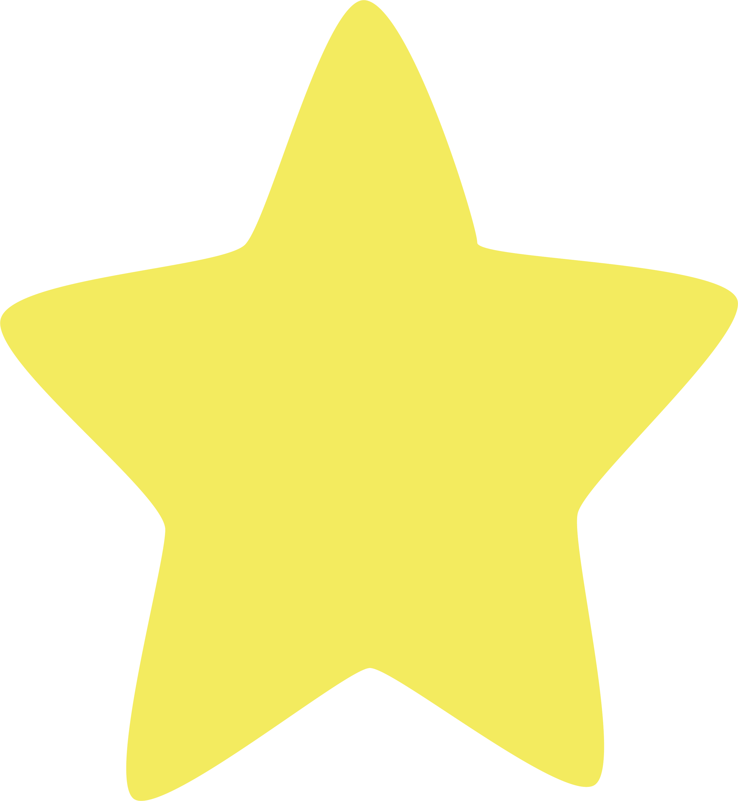 A large yellow star with a black background.