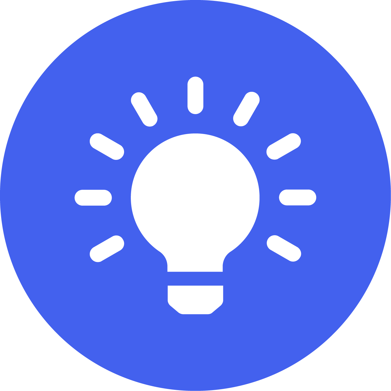 Life Skills - A blue circular icon with a white light bulb in the center, surrounded by radiating lines indicating illumination.