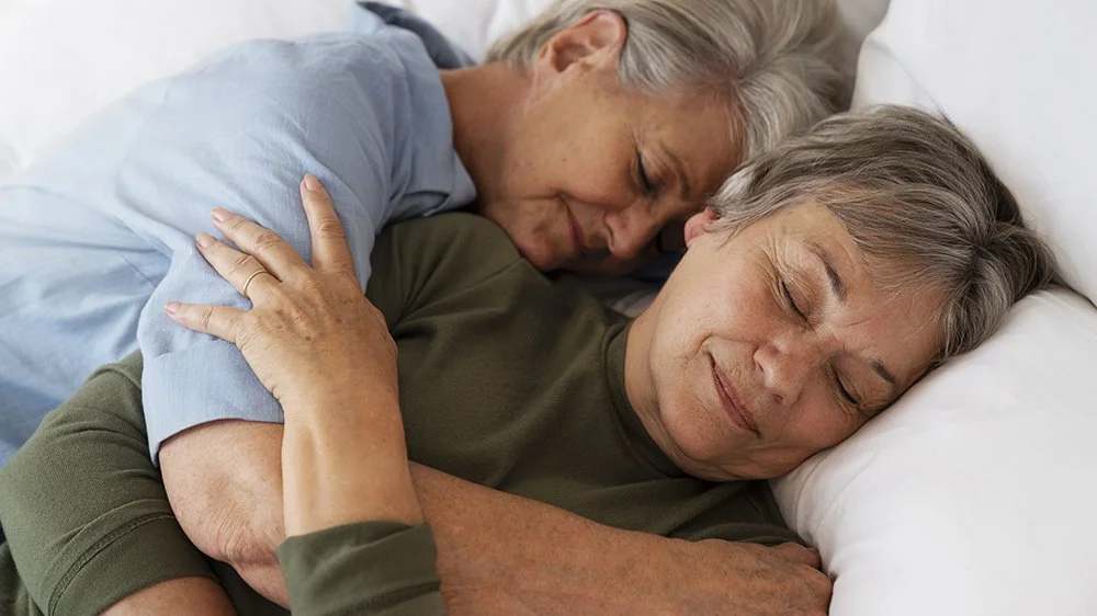Couple embracing and connecting during a moment of closeness and support