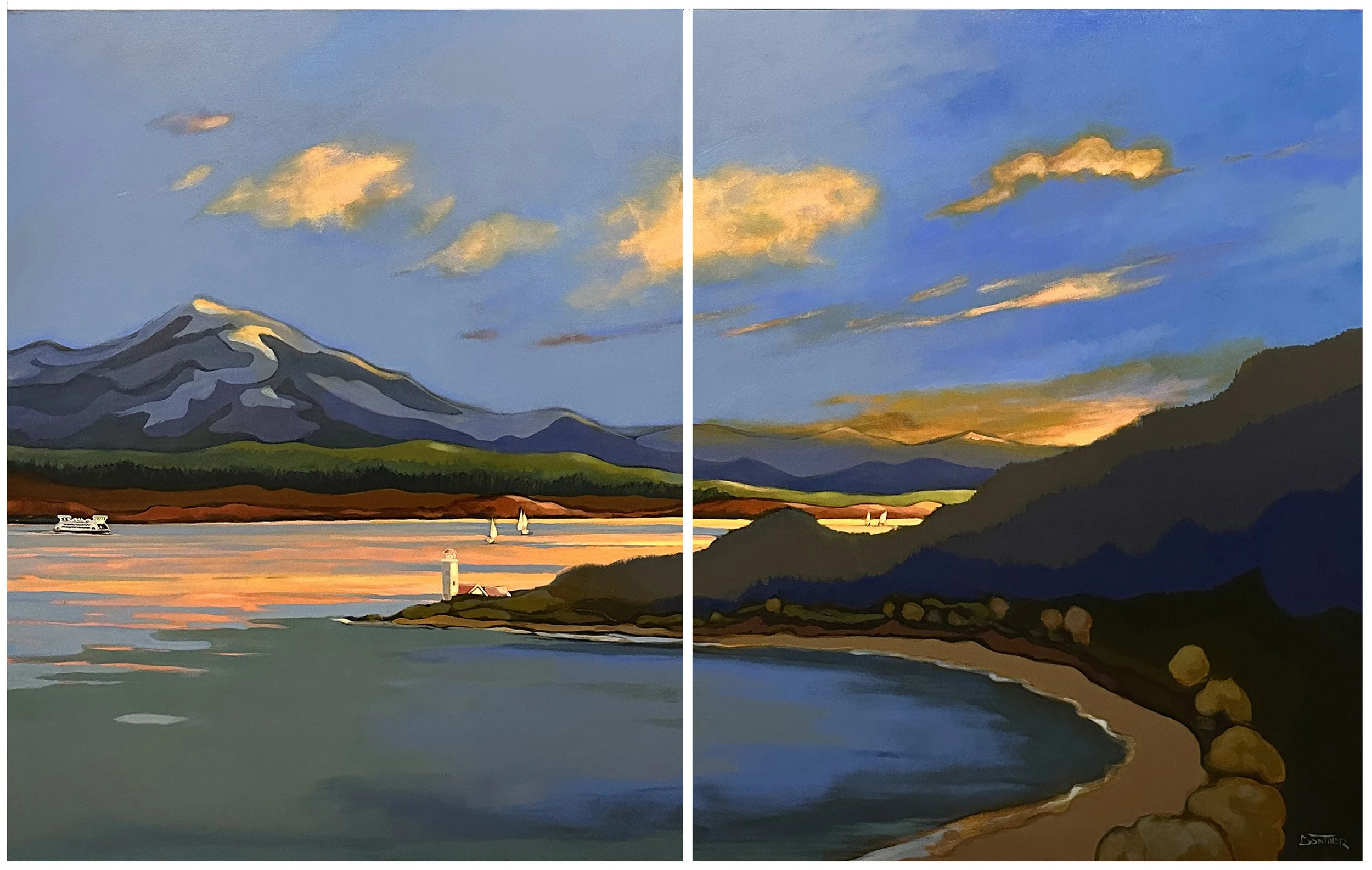 Ferry Crossing, 120" x 48"
