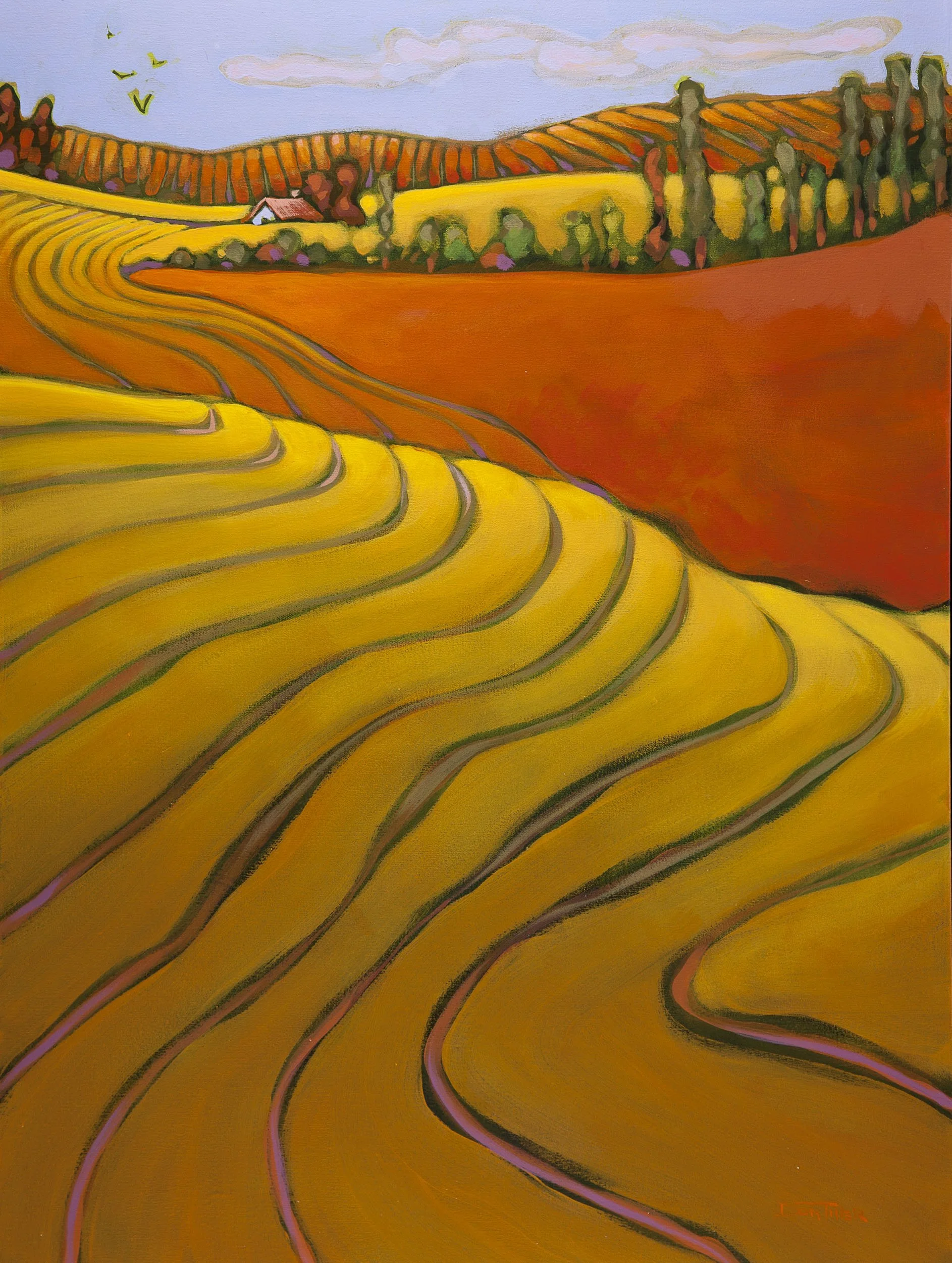 Terra Cotta Field, 30" x 40"